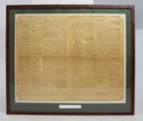 Nelson's Victory at Rosetta"" The Times 1798 Framed