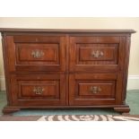 Italian Mahogany Four Drawer Filing Cabinet