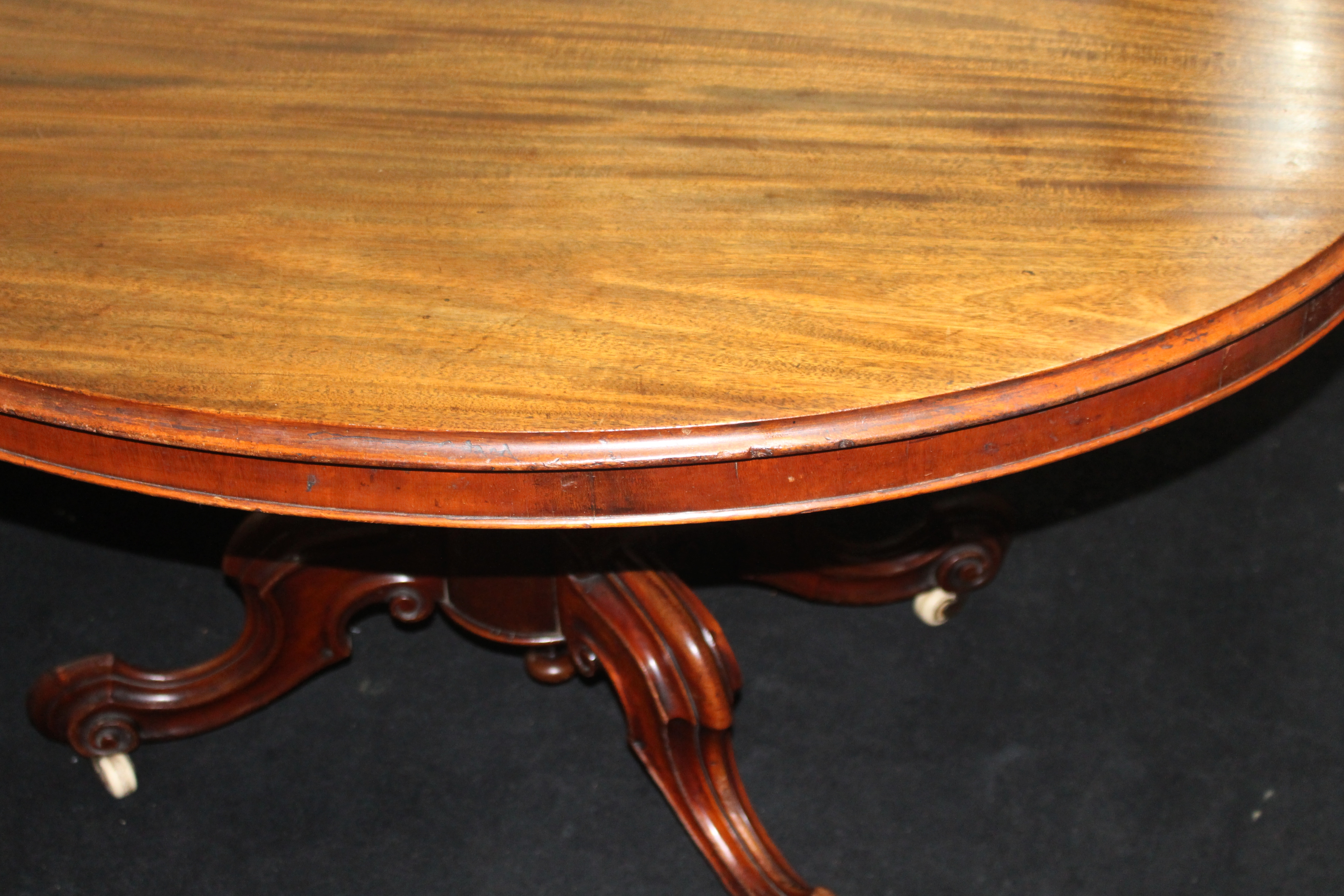 Mahogany Late 19th c. Oval Table - Image 3 of 7