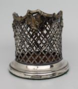 Late Victorian Silver Plated Wine Bottle Coaster by Henry Wilkinson & Co