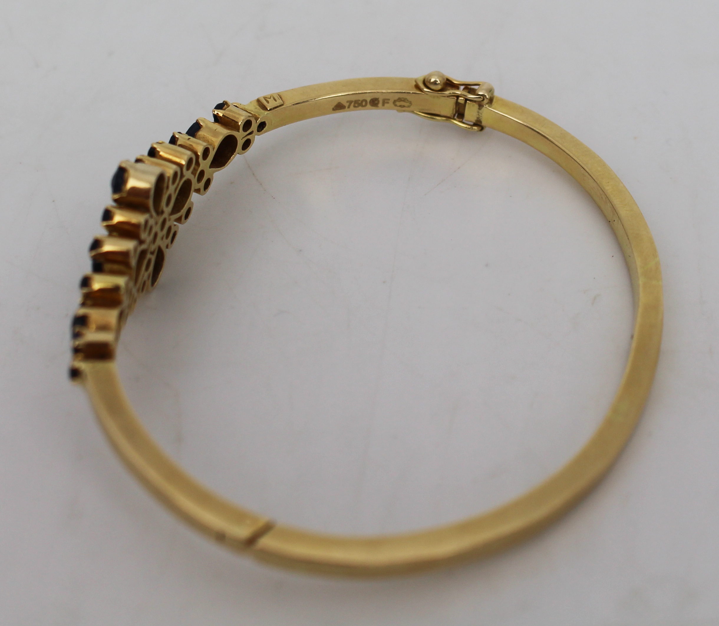 Russian Sapphire 18ct Gold Bracelet - Image 3 of 4