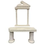 Cast Classical Architectural Stone Effect Console Table & Mirror