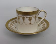 Royal Worcester Imperial Coffee Can & Saucer
