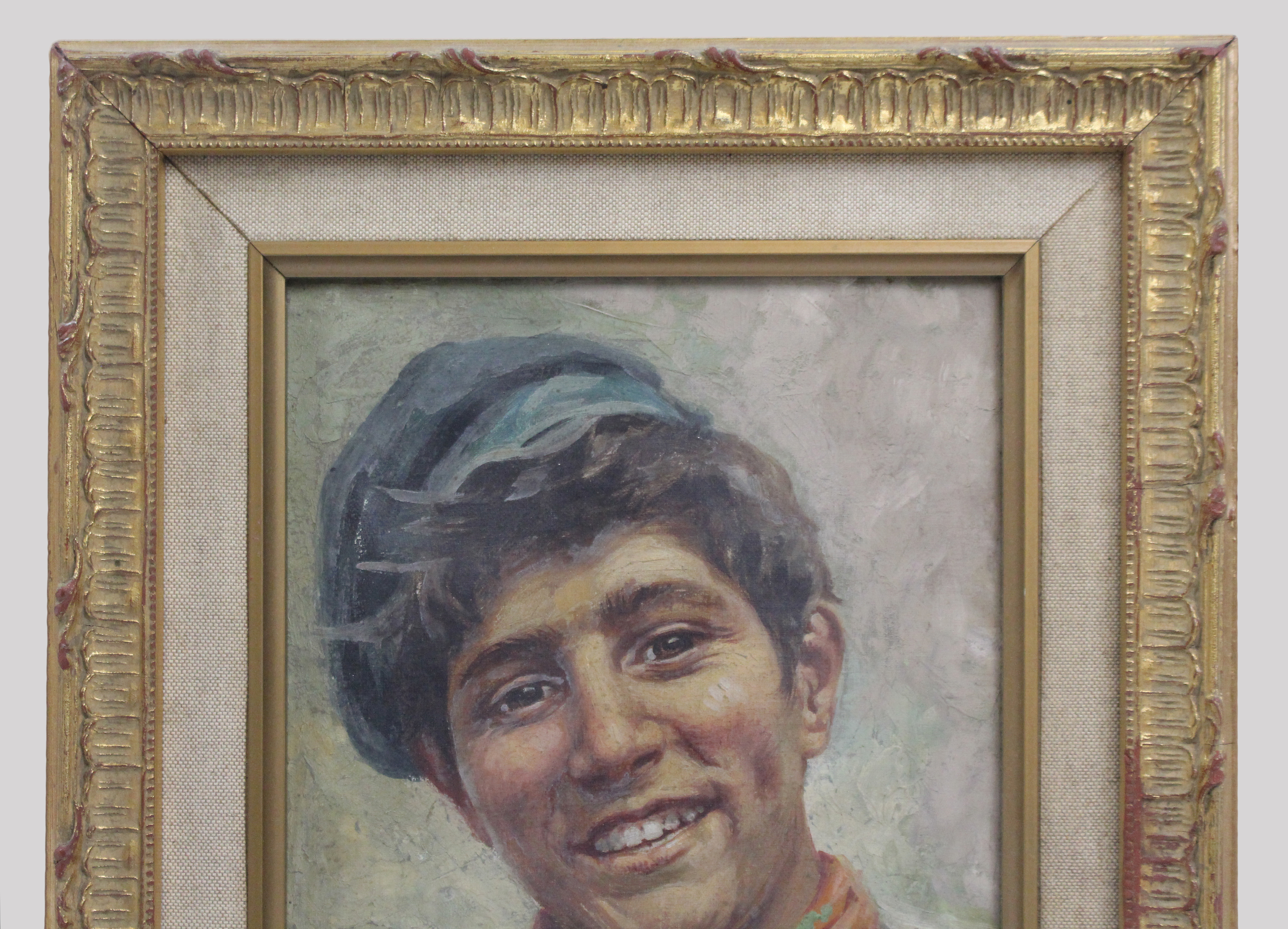 Italian School Portrait of a Neapolitan Youth Oil on Canvas - Image 2 of 4
