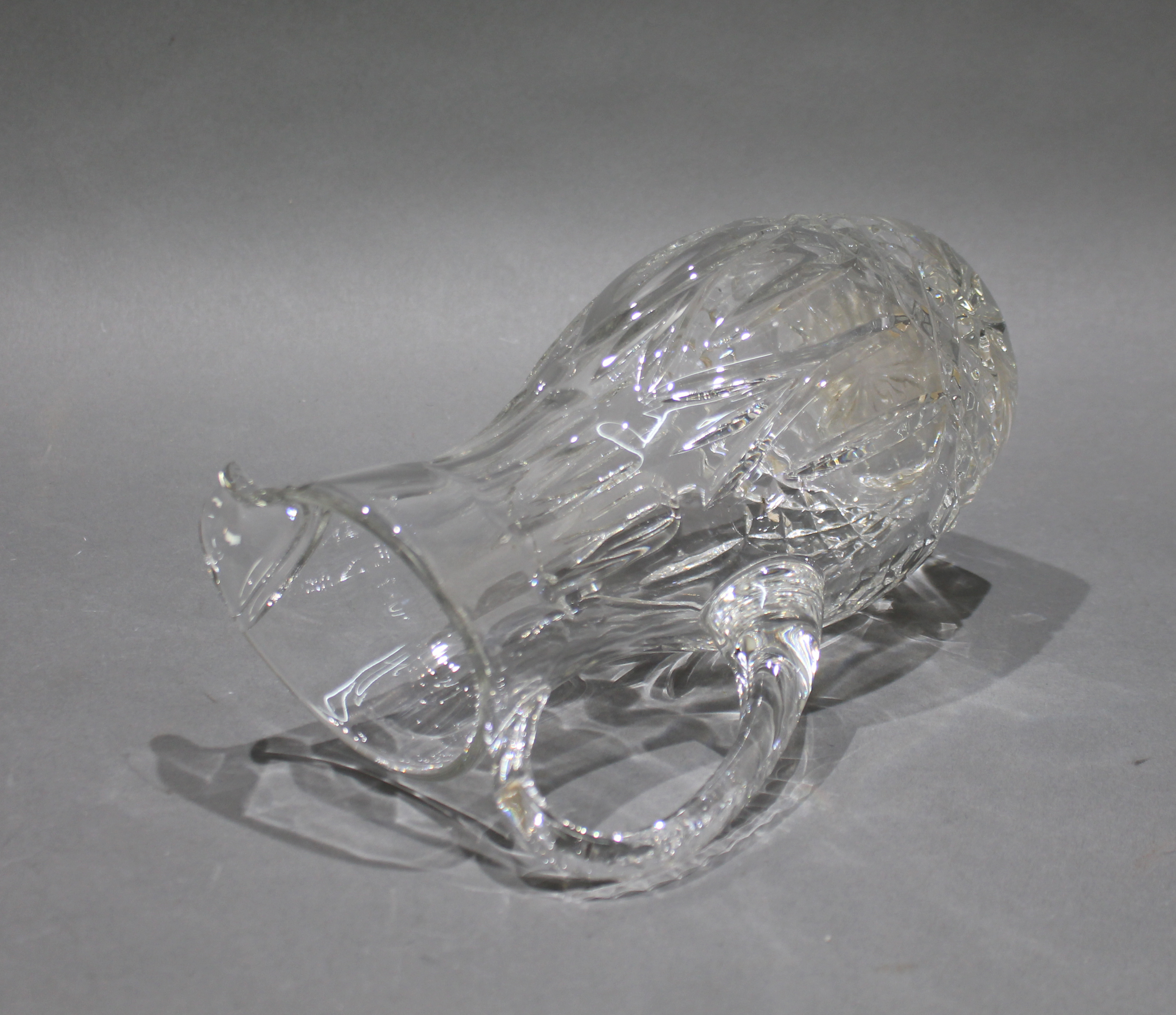 Vintage Crystal Cut Glass Tall Jug - Image 3 of 4