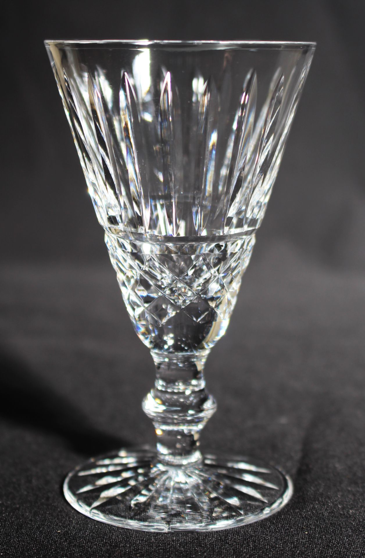 Set of 6 Vintage Waterford Cut Crystal Knopped Sherry Glasses - Image 2 of 6