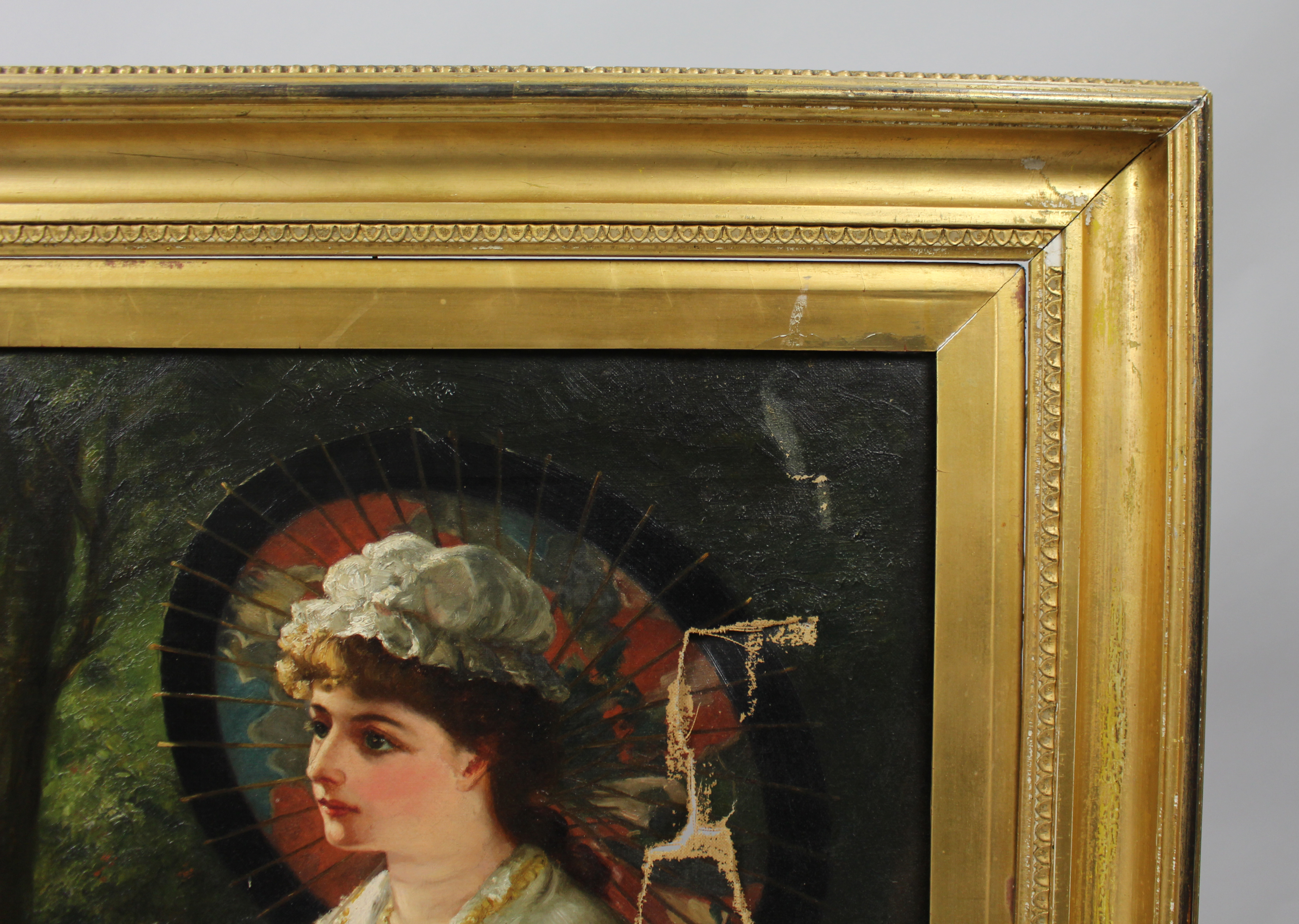 Beatrice Offor Victorian Bride Oil on Canvas Damaged - Image 5 of 8