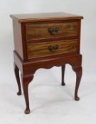 Vintage Mahogany Two Drawer Chest of Drawers