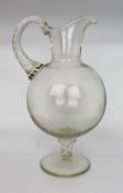Antique Glass Footed Ewer