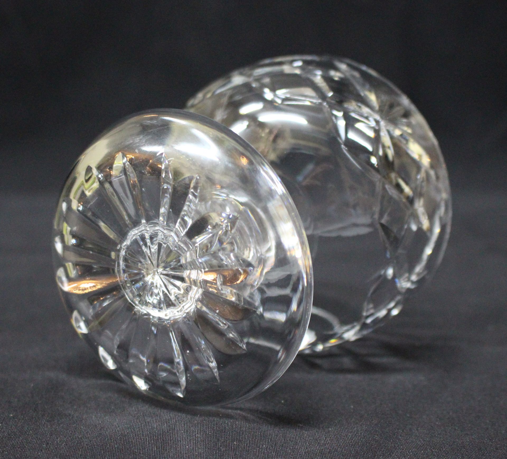Set of 6 Vintage Cut Glass Crystal Sundae Dishes - Image 6 of 6