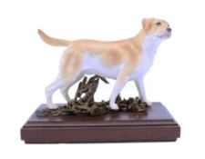 Albany Porcelain & Bronze Golden Retriever Sculpture