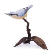 Albany Worcester County Birds Porcelain & Bronze Nuthatch