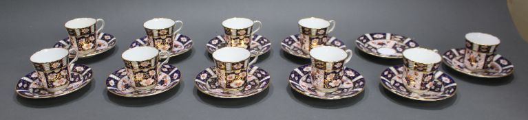 9 Coalport Imari Pattern Tea Cups & Saucers Plus Extras c.1890