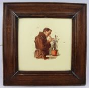 Victorian Framed Franciscan Friar Tile