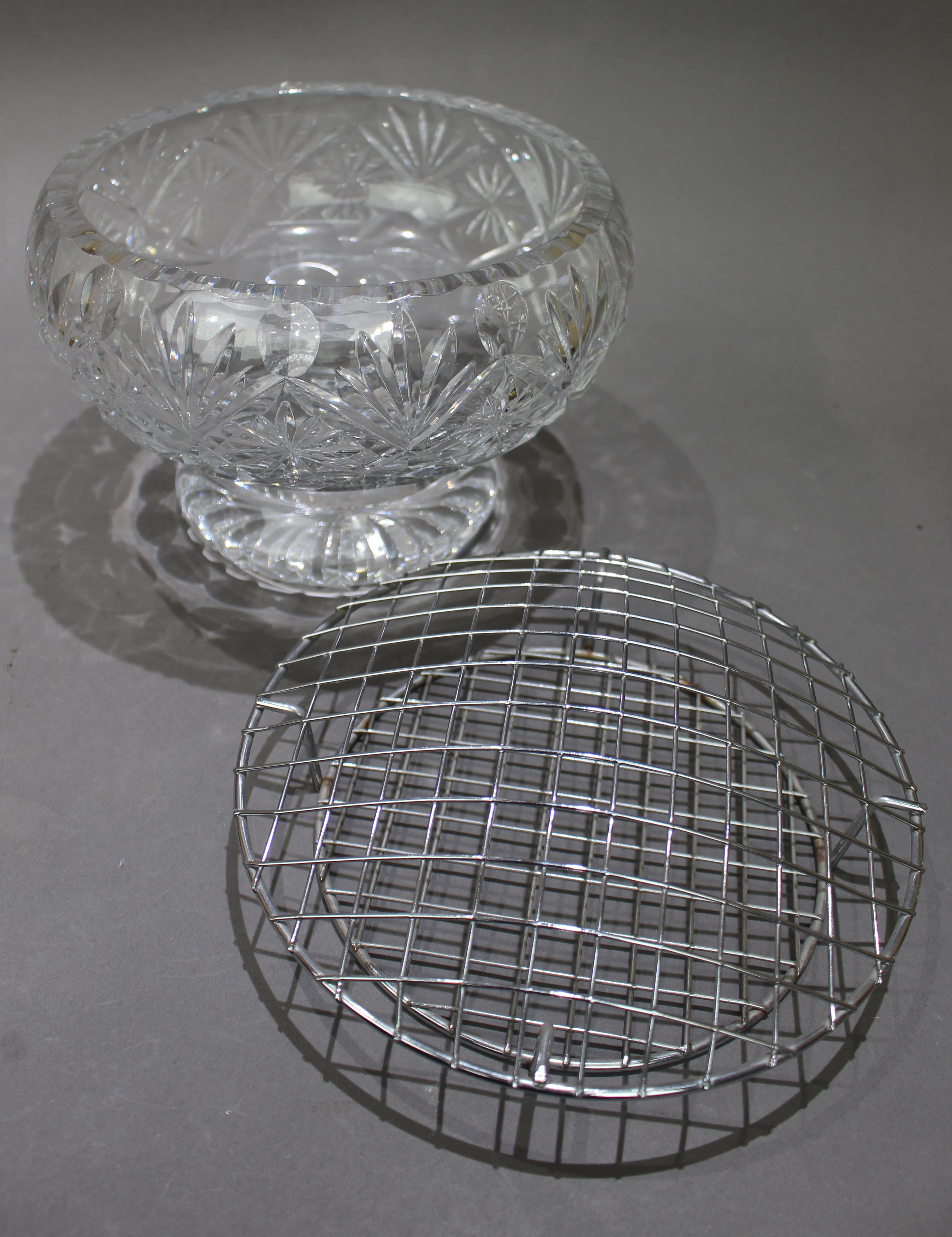 Vintage Cut Glass Crystal Rose Bowl - Image 3 of 4