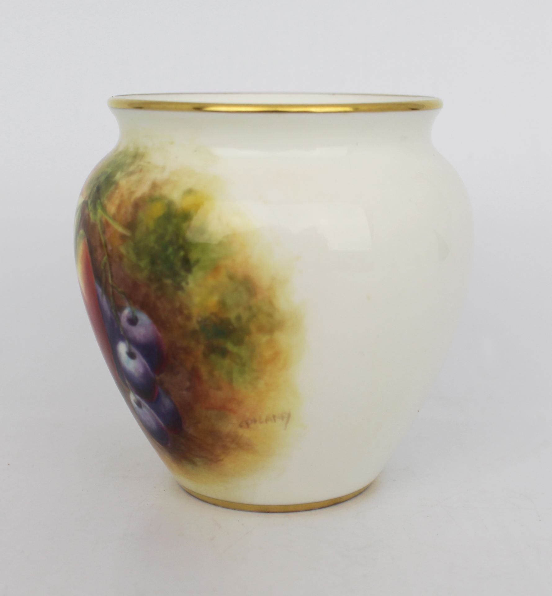 Mid 20th c. Royal Worcester Hand Painted Fruit Vase - Image 2 of 6