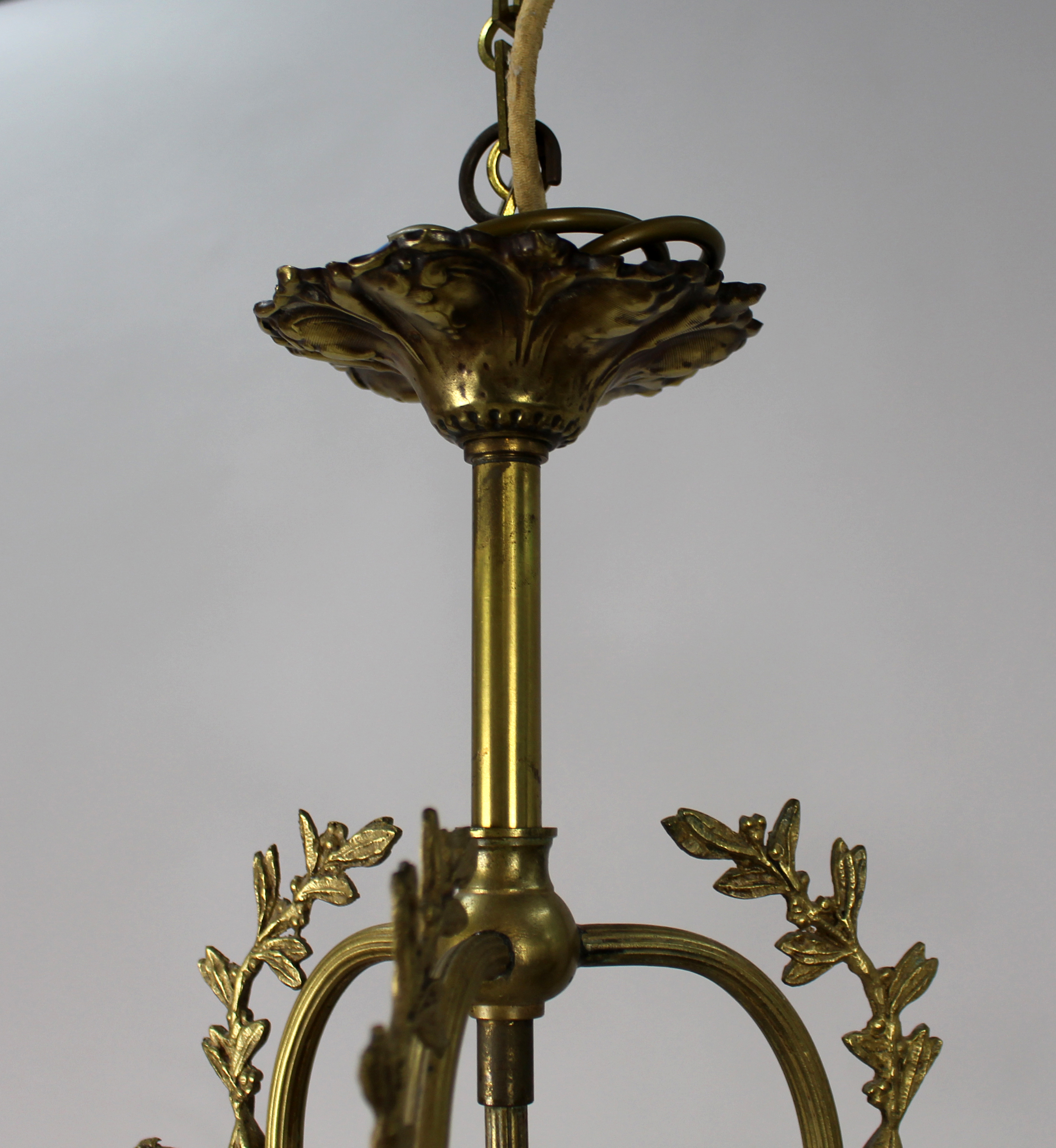 French & Crystal Gilt Brass Chandelier c.1930 - Image 3 of 9