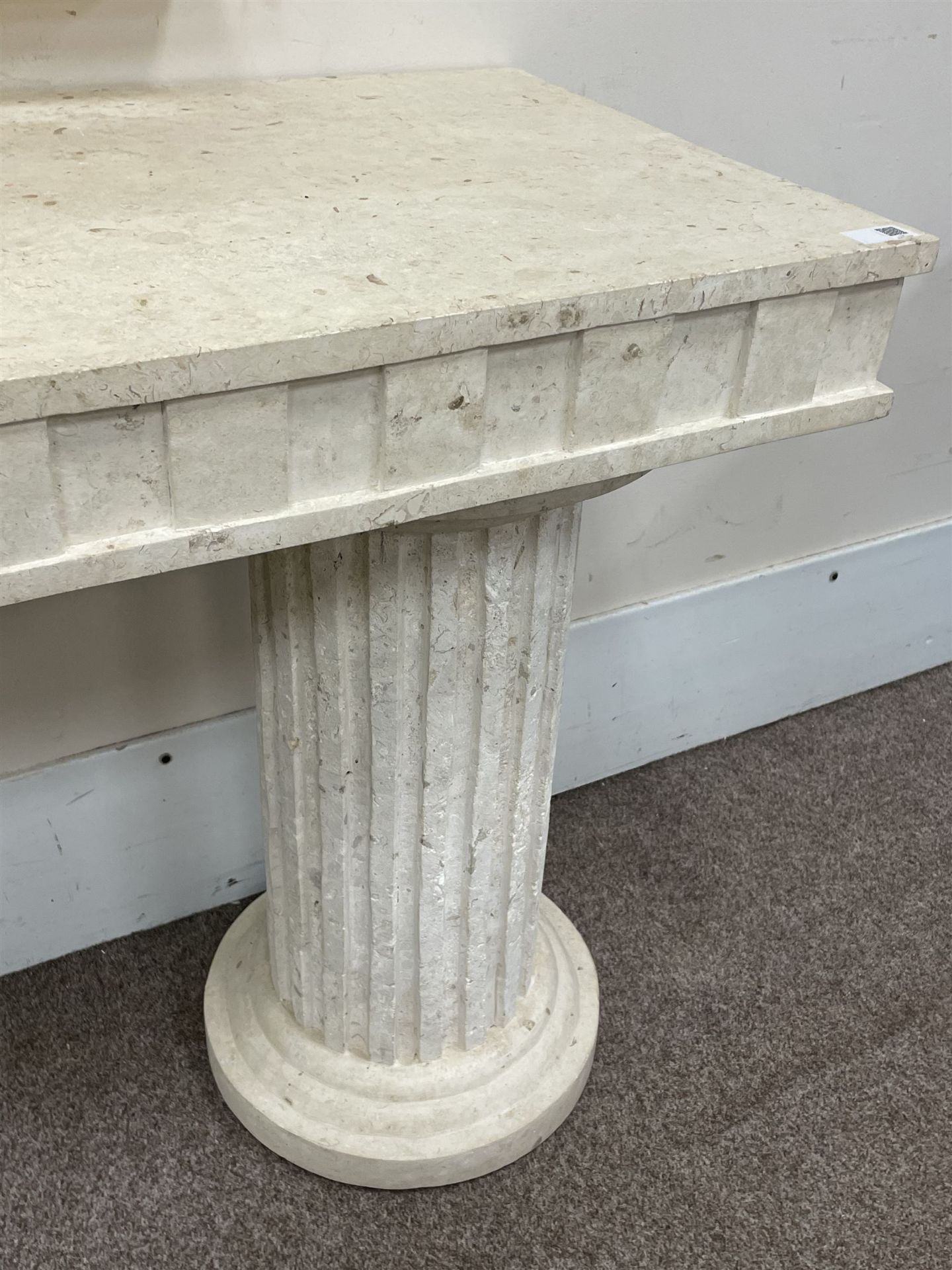 Cast Classical Architectural Stone Effect Console Table & Mirror - Image 6 of 8