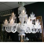 Cut Glass 12 Arm Waterford Crystal Chandelier