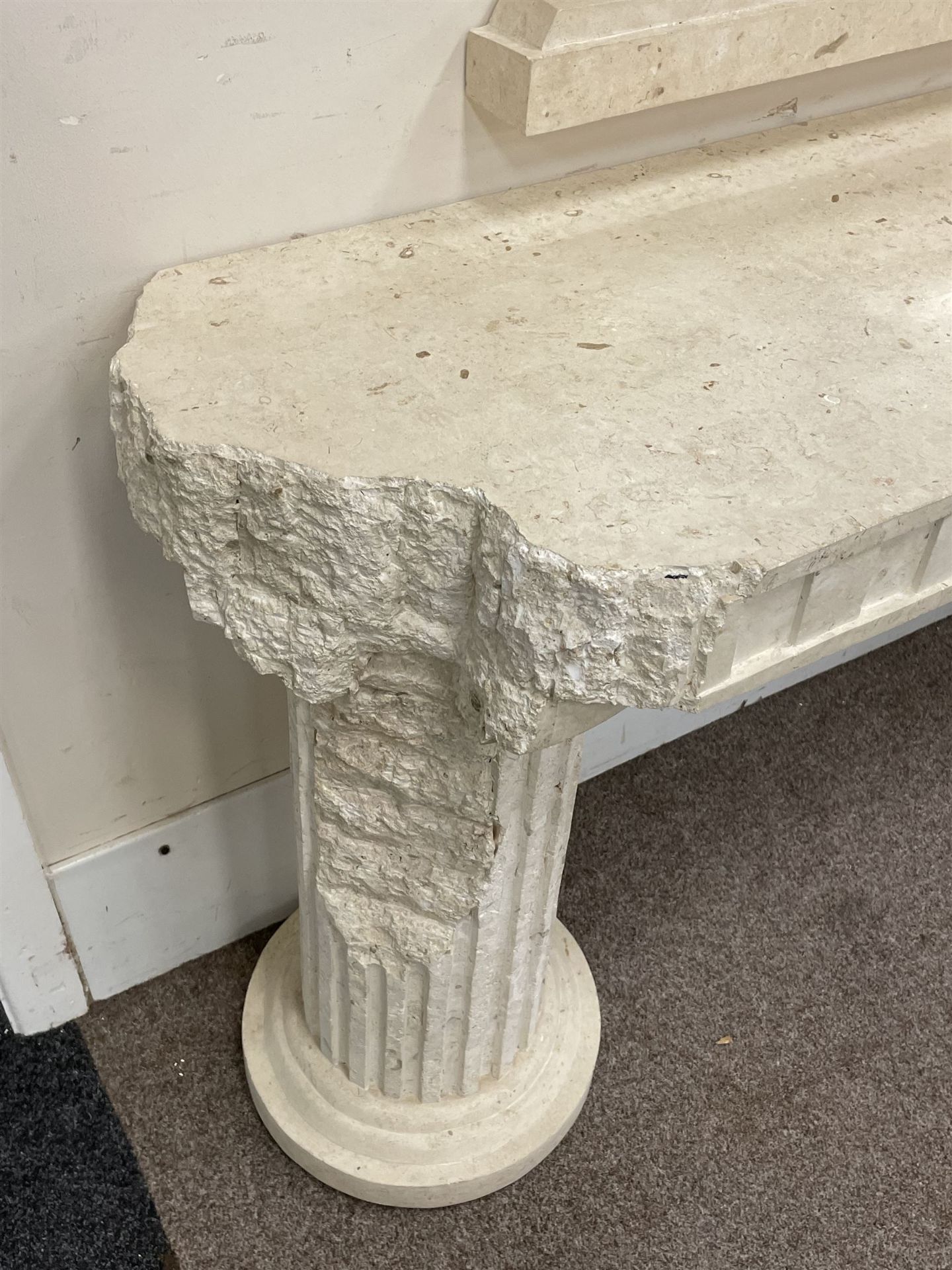 Cast Classical Architectural Stone Effect Console Table & Mirror - Image 7 of 8