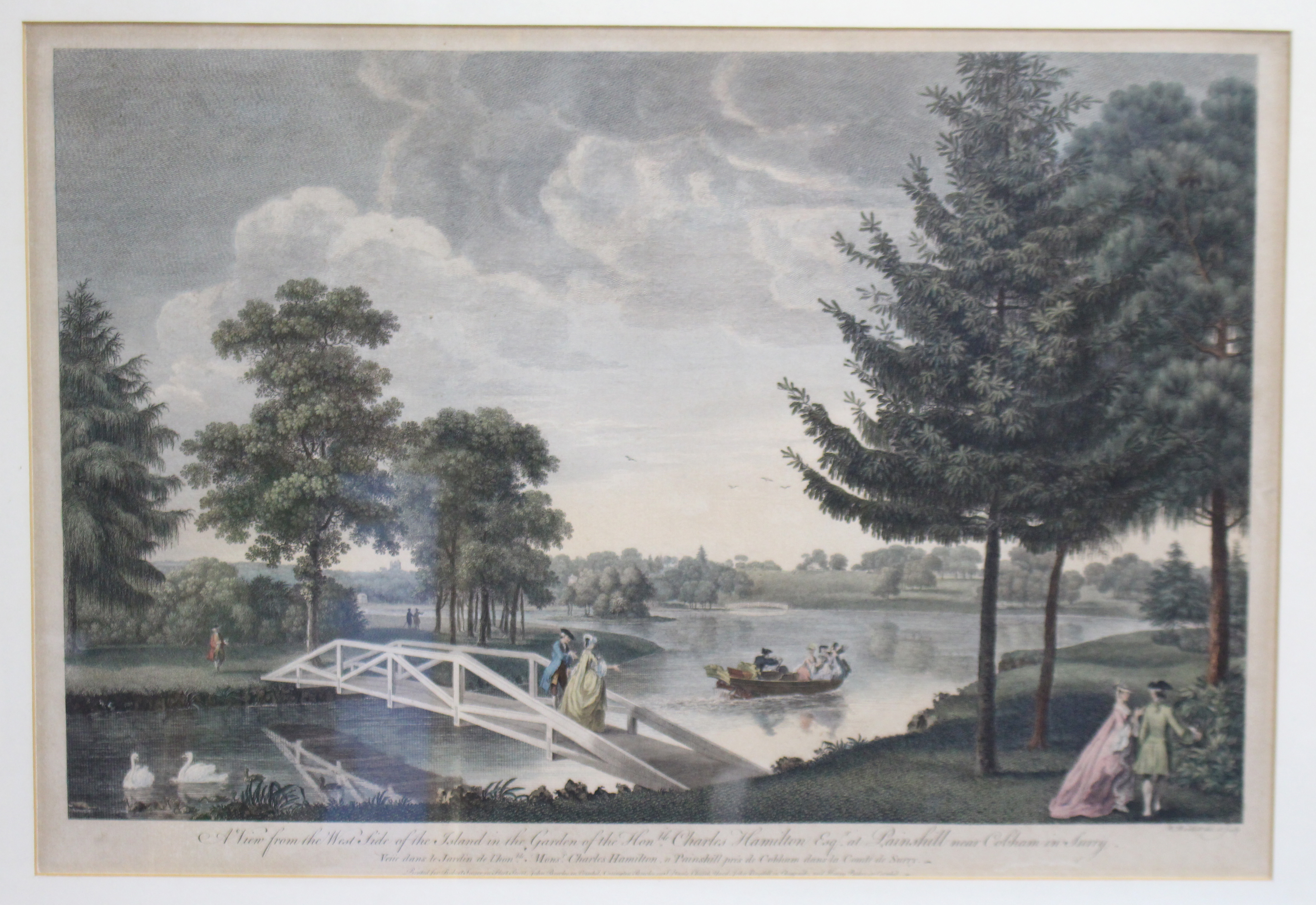 18th c. Hand Coloured Garden Engraving by William Woollett (1735-1785) - Image 2 of 3