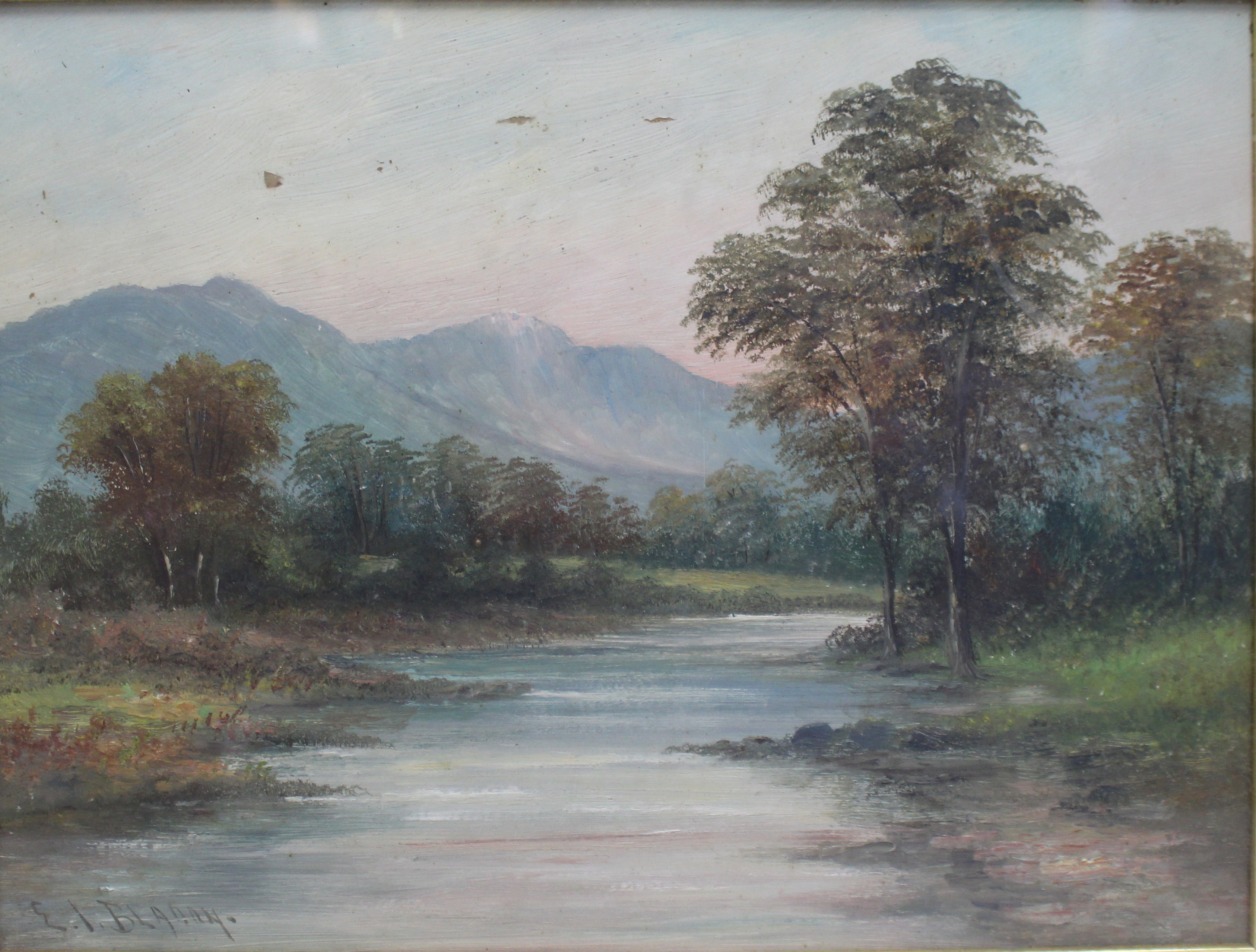 Late 19th c. Landscape by E.J.Bladon (British) - Image 2 of 5