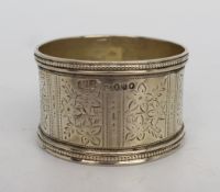 Victorian Silver Napkin Ring London 1883