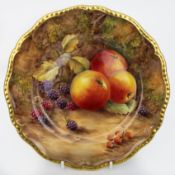 Royal Worcester Hand Painted Cabinet Plate by Love