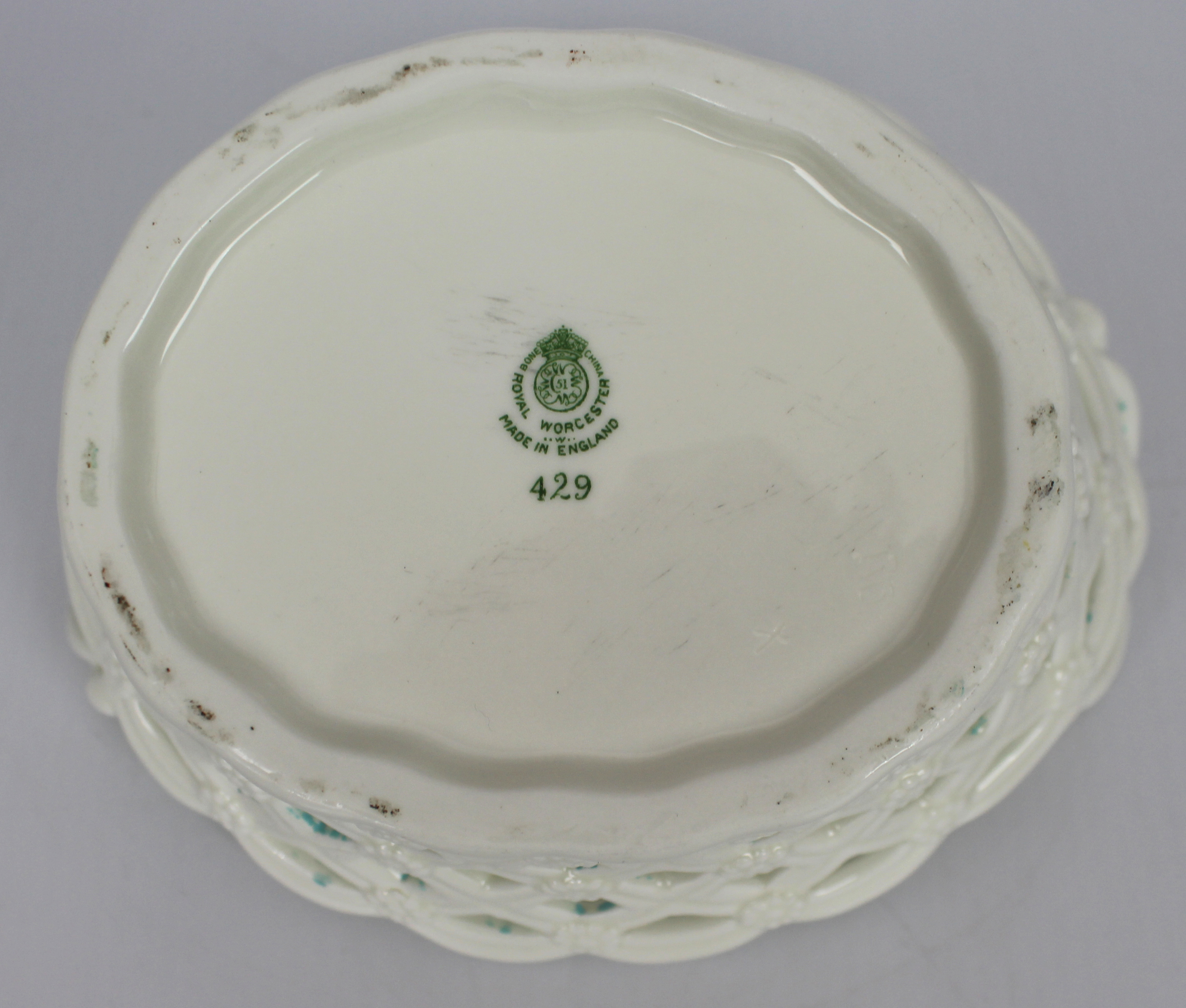 Royal Worcester Basket 1954 - Image 5 of 5