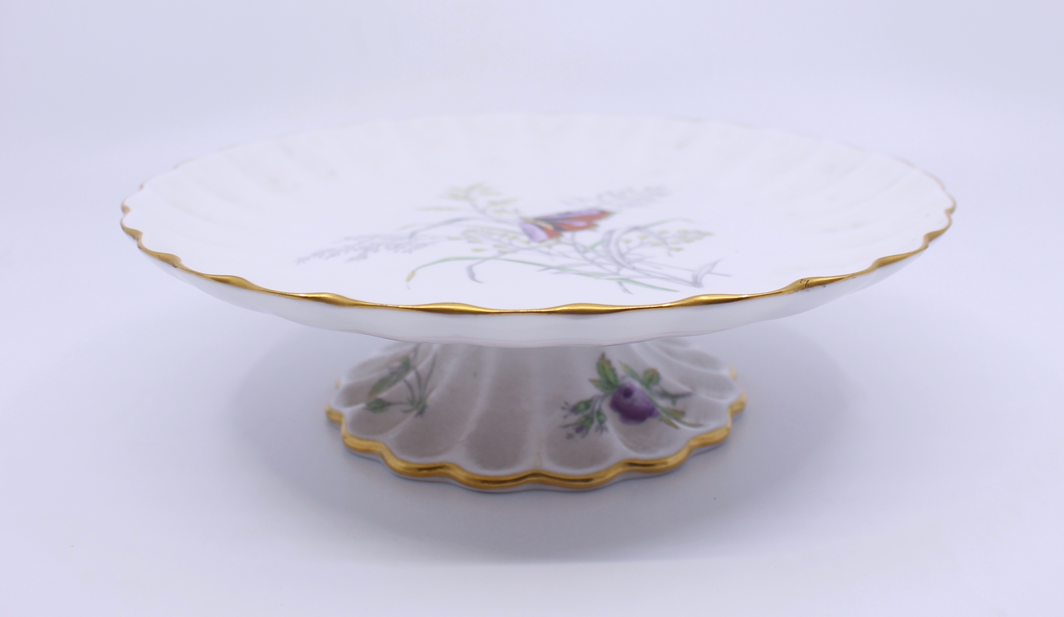 14 Piece Spode Butterfly Pattern Dessert Service 1954 - Image 9 of 12