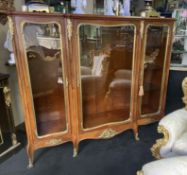 French Louis Philippe Kingwood Glazed Display Cabinet c.1830