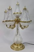 Heavy Crystal Style Italian Table Lamp