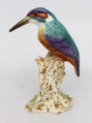 Royal Worcester Bird on Stump Kingfisher 2666