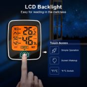 Digital Hygrometer Indoor Outdoor Thermometer Humidity Gauge with Lcd Touch Screen