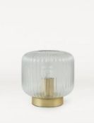 (80/6F) Lot RRP £105. 6x Items. 3x Ribbed Glass Lamp RRP £15 Each. 3x Clear Class Lamp RRP £20 Ea...