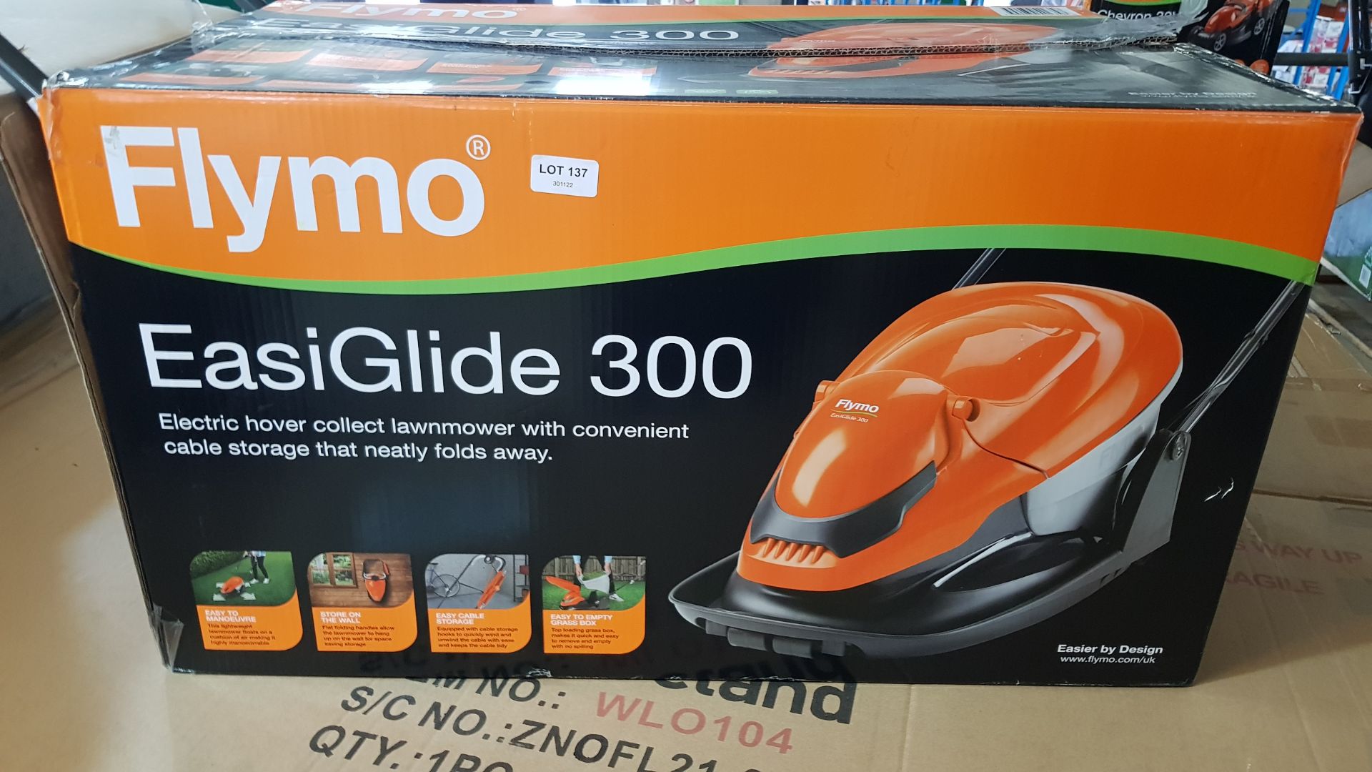 (137/Mez/P) RRP £129. Flymo EasiGlide 300 Corded Hover Mower. - Image 4 of 4