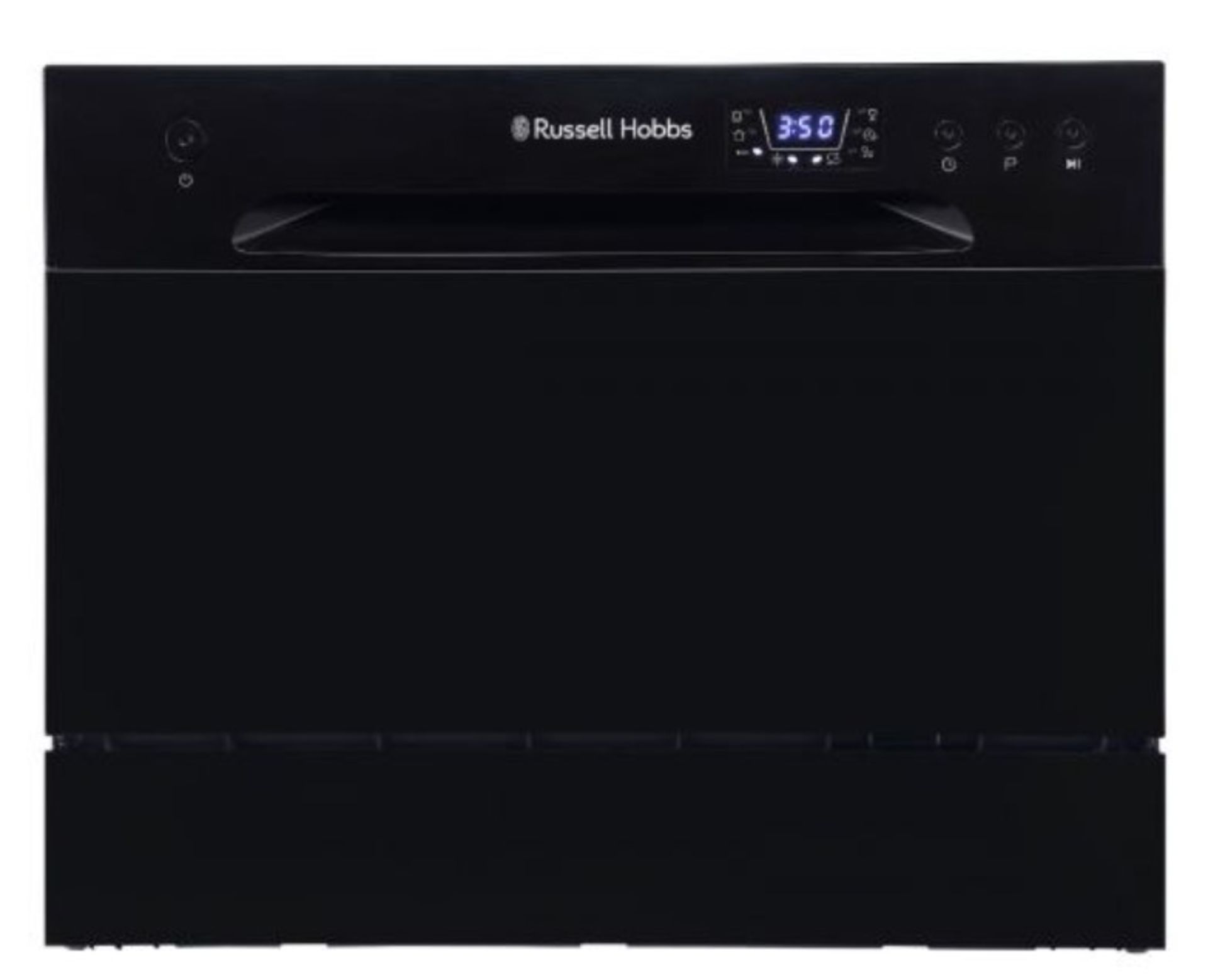 (6/6E) RRP £259.99. Russell Hobbs Table Top Black Dishwasher RHTTDW6B. (H44x W55x D50cm). 6 Progr... - Image 3 of 16