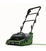 (99/7N) RRP £99. Powerbase 400W Cylinder Lawn Mower. 32Cm Cutting Width. 23 Litre Grass Collectio...