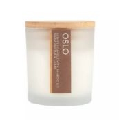 (177/7H) Lot RRP £90. 9x New Boxed Oslo Warm Vanilla & Cedar Candle With Bamboo Lid RRP £10 Each....