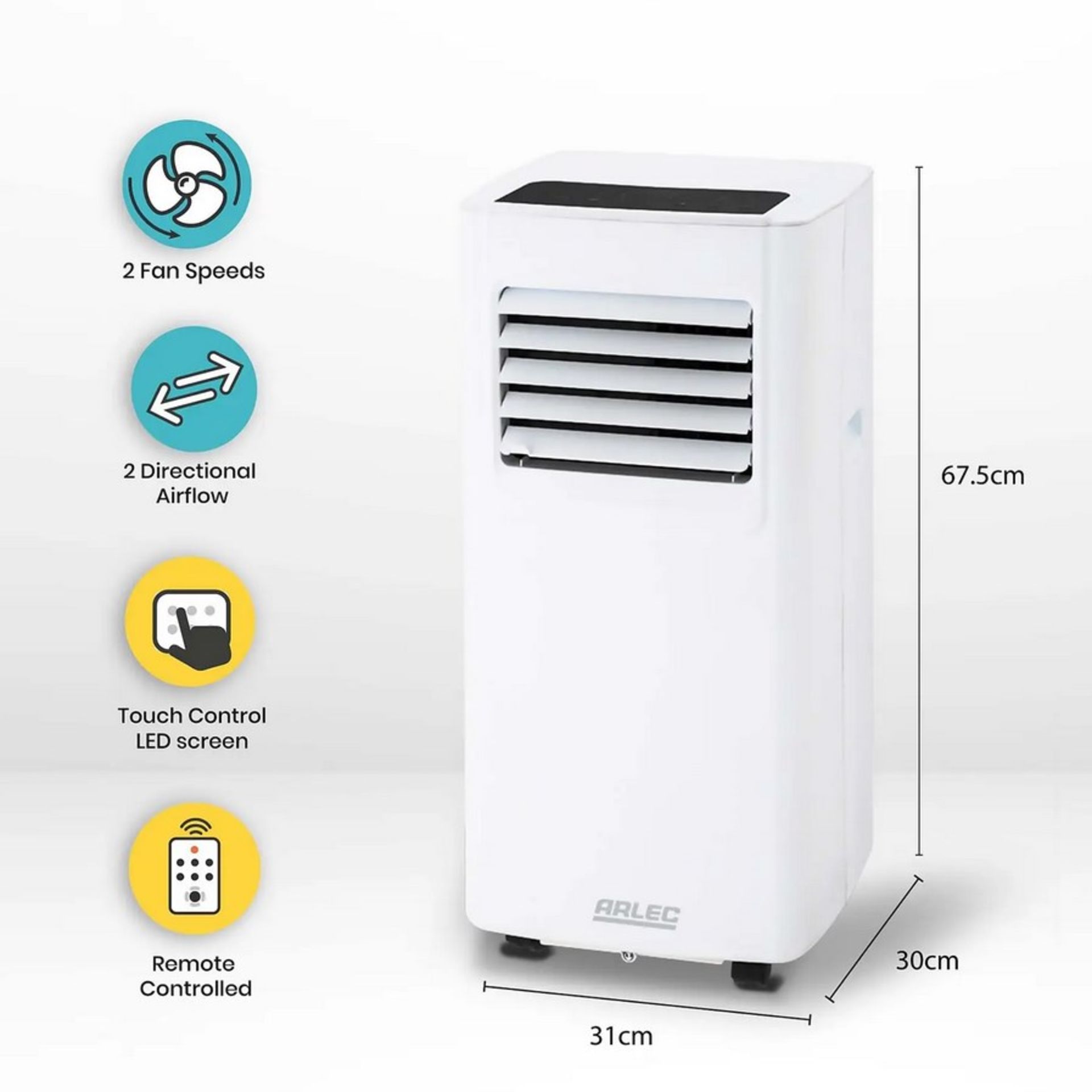 (155/Mez/P) RRP £300. Arlec Portable Air Conditioner 5000 BTU/h. (No Box In Lot). - Image 3 of 8