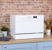 (11/6D) RRP £259.99. Russell Hobbs Table Top White Dishwasher RHTTDW6W. (H44x W55x D50cm). 6 Prog...