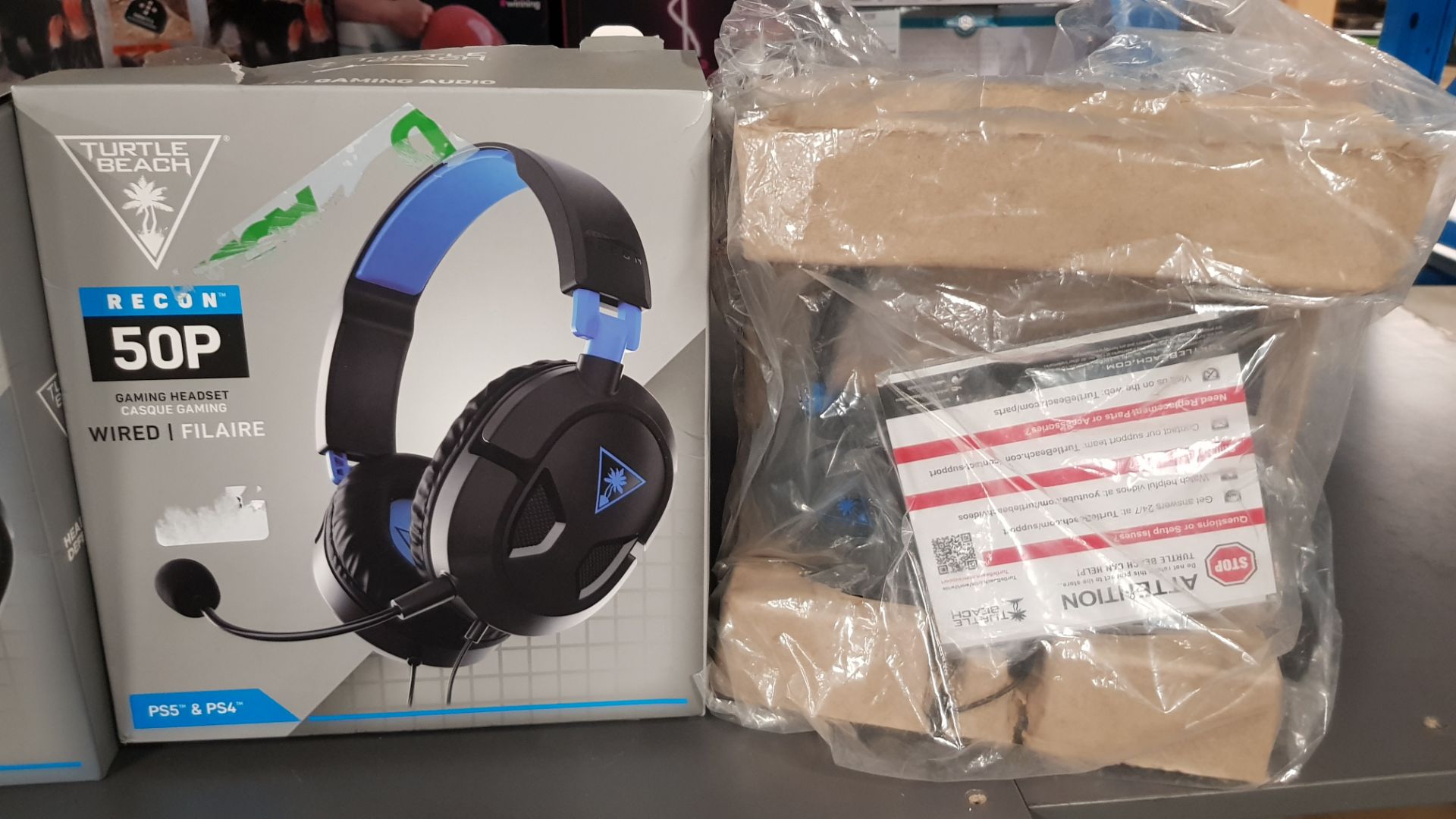 (127/7J) Lot RRP £100. 5x Turtle Beach Recon 50P Wired Gaming Headset PS5 And PS4 RRP £20 Each. - Image 6 of 6