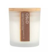 (181/7H) Lot RRP £90. 9x New Boxed Oslo Warm Vanilla & Cedar Candle With Bamboo Lid RRP £10 Each....