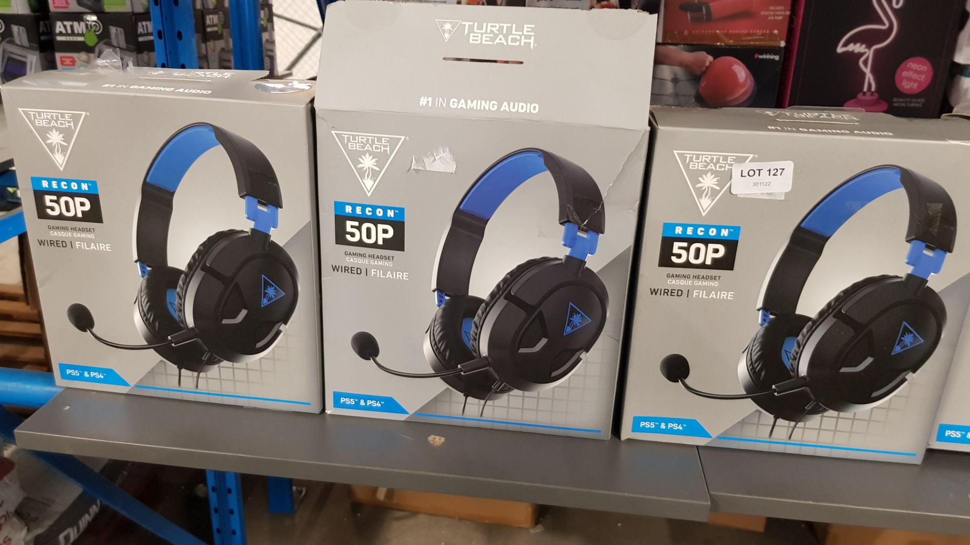 (127/7J) Lot RRP £100. 5x Turtle Beach Recon 50P Wired Gaming Headset PS5 And PS4 RRP £20 Each. - Image 5 of 6