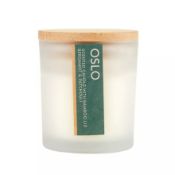 (183/7H) Lot RRP £90. 9x New Boxed Oslo Bergamot & Patchouli Candle With Bamboo Lid RRP £10 Each....