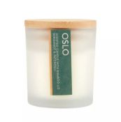 (185/7H) Lot RRP £90. 9x New Boxed Oslo Bergamot & Patchouli Candle With Bamboo Lid RRP £10 Each....