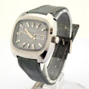 Louis Erard / INCABLOC Day Date - (Unworn) Gentlmen's Steel Wrist Watch