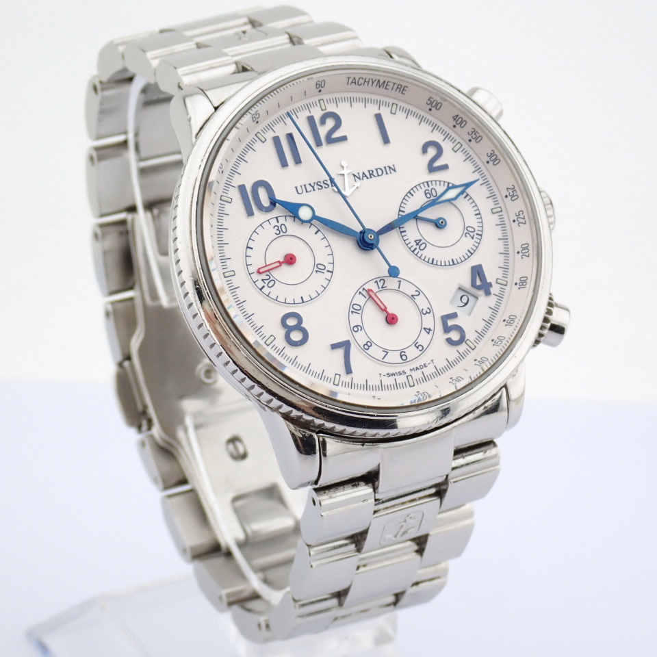 Ulysse Nardin / Marine Chronograph 353 22 - Gentlmen's Steel Wrist Watch - Image 6 of 7