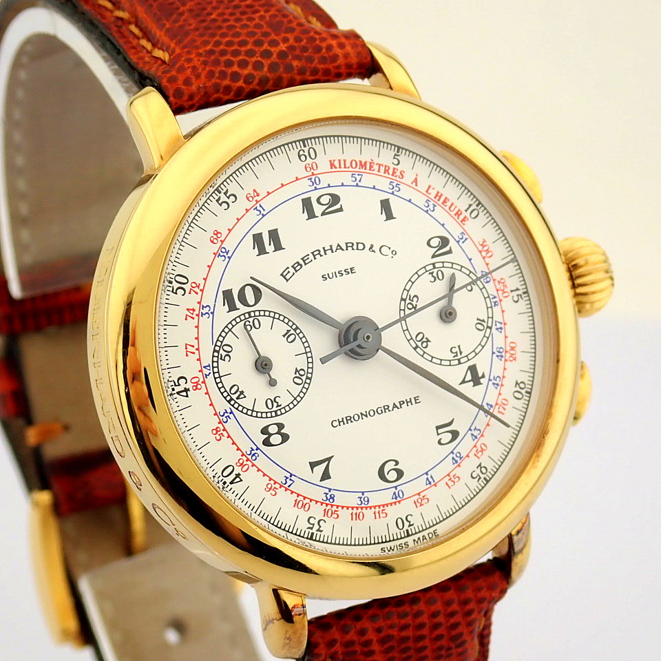 Eberhard & Co. / 36108 Replica Chronograph - Gentlmen's 925 Silver Wrist Watch