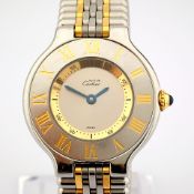 Cartier / Must de Cartier - Lady's Gold/Steel Wrist Watch